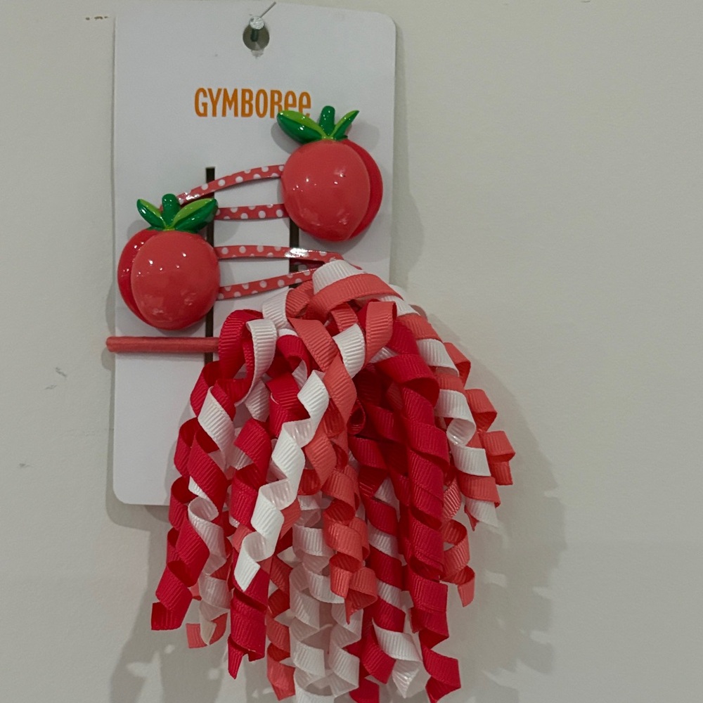 Gymboree Peach Hair Clips